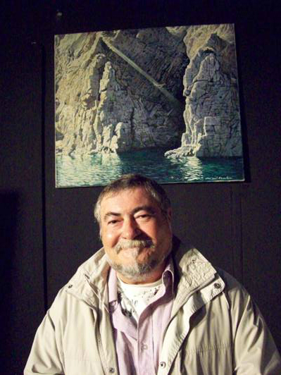 Foto-Anna Weiss-na fotografii Jesús De Miguel Alcántara na vernisáži výstavy – River park Gallery 12.9.2013-obr.4