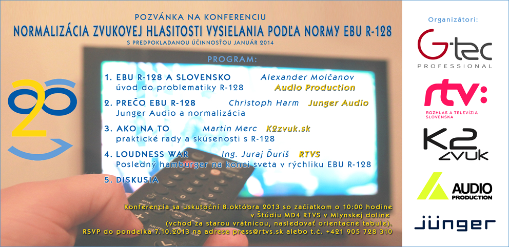 Konferencia o hlasitosti, utorok 8.10.2013 RTVS