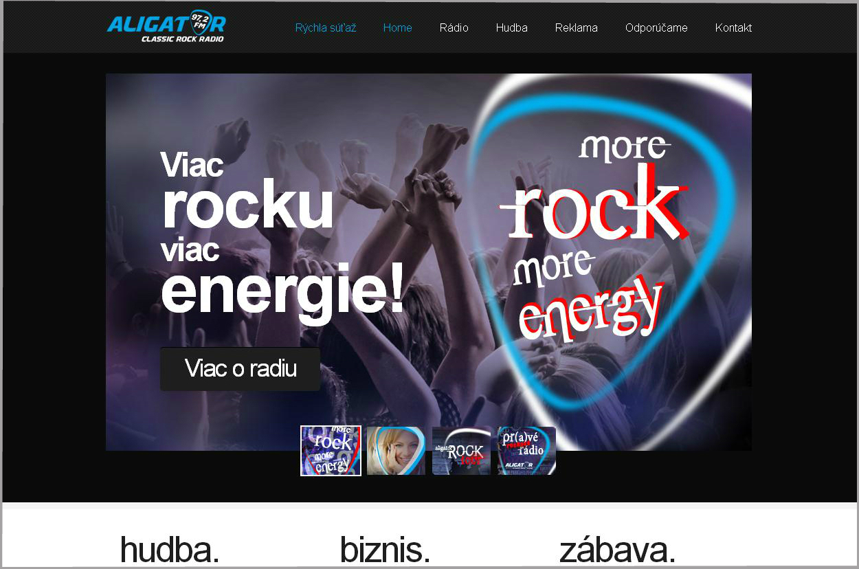 Rádio ALIGATOR - nový web