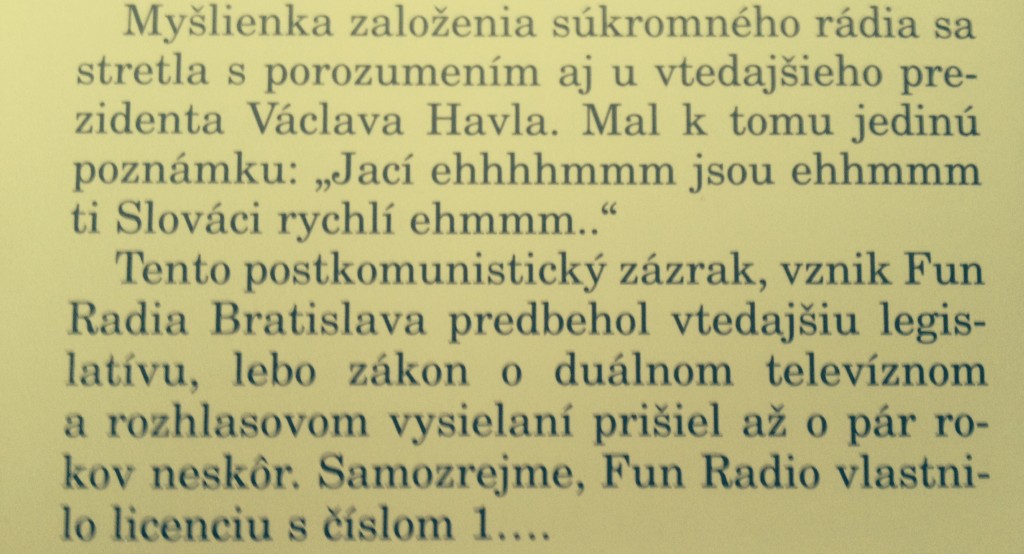 Vaclav Havel o FUN radiu-zdroj FUN radio