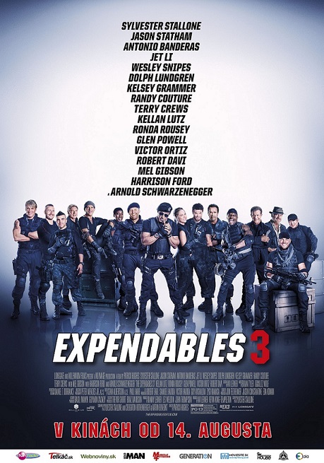 Expendables 3 to je skvelá akcia, nadhľad a plný zásobník ostrých hlášok - plagat