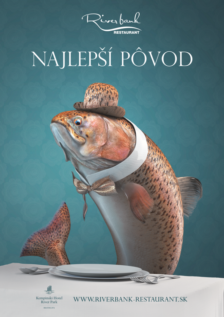 kampaň Najlepší pôvod potravín - RiverBank Restaurant od agentúry JANDL-pstruh