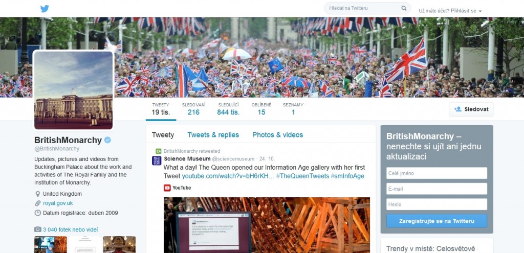 Britská kráľovná Alžbeta odoslala v piatok svoj prvý príspevok na Twitteri