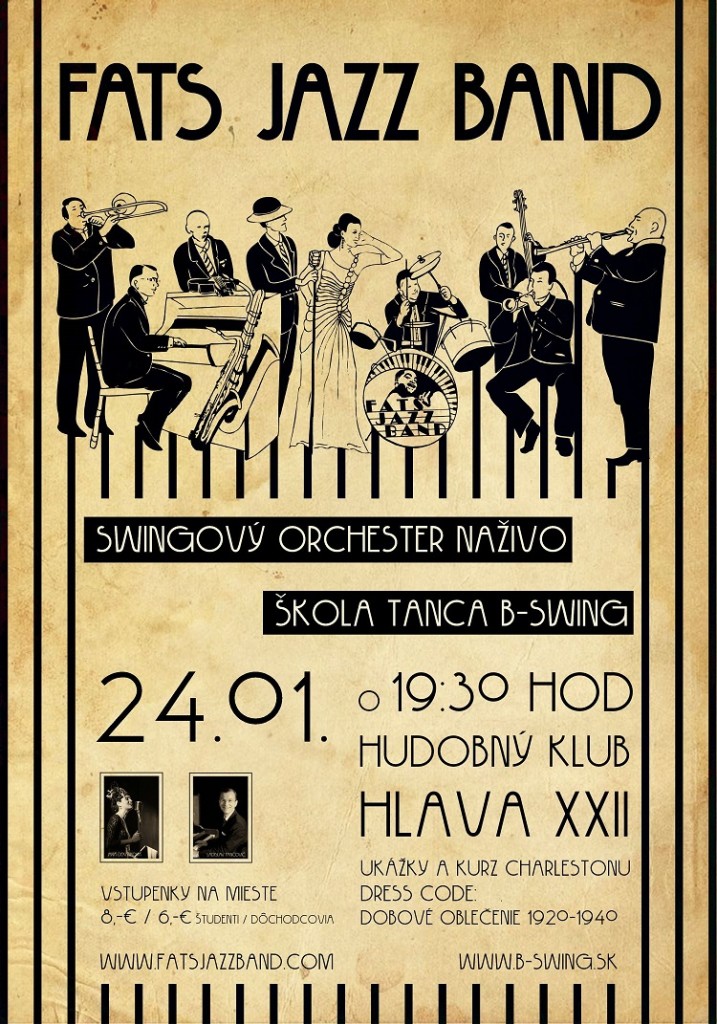 Zaswingujte si s formáciou Fats Jazz Band! - plagat