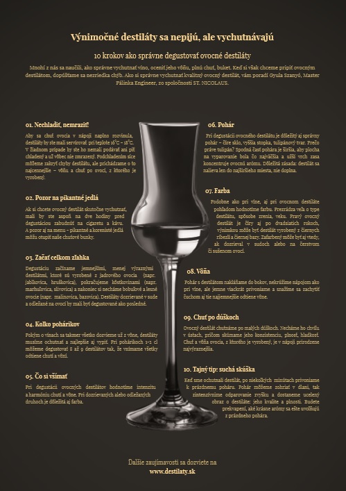 vizual printu St. Nicolaus -10 krokov ako spravne degustovat destilaty