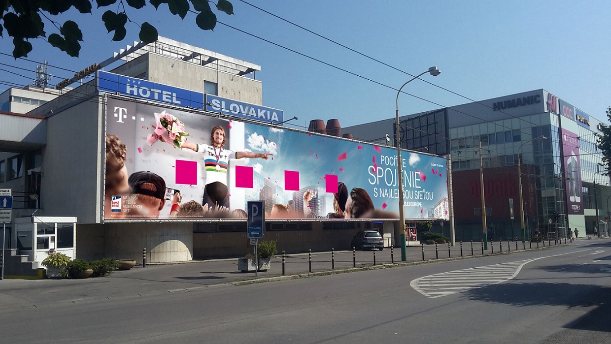 Peter Sagan nahradil speváka Andrea Bocelli na Slovensku v globálnej kampani Telekomu - vizuál Žilina