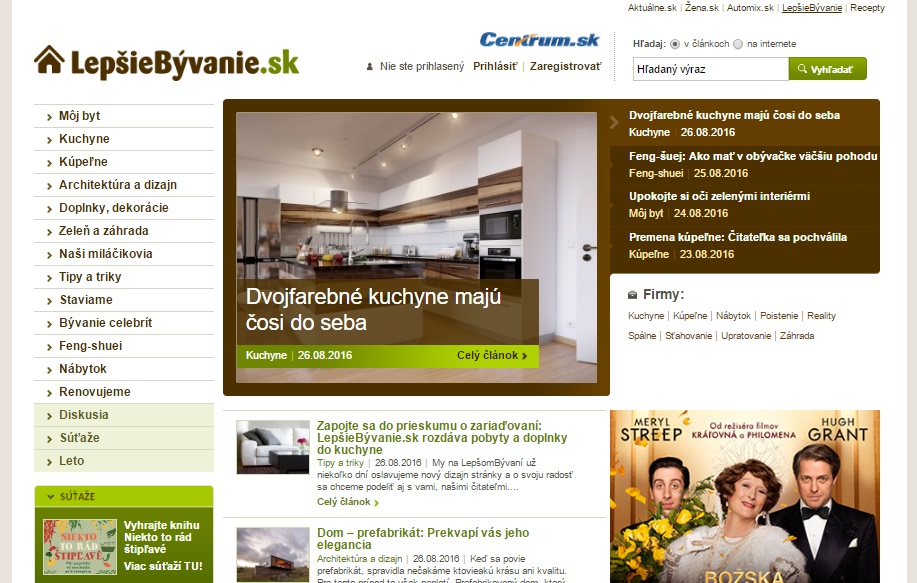 lepsiebyvanie.sk - predchadzajuca verzia - pred redizajnom v auguste 2016