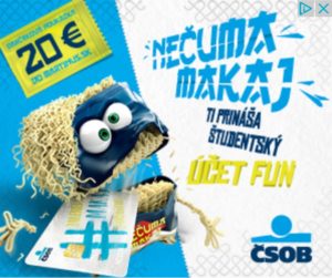 vizual bannera CSOB - z kampane Necum a makaj