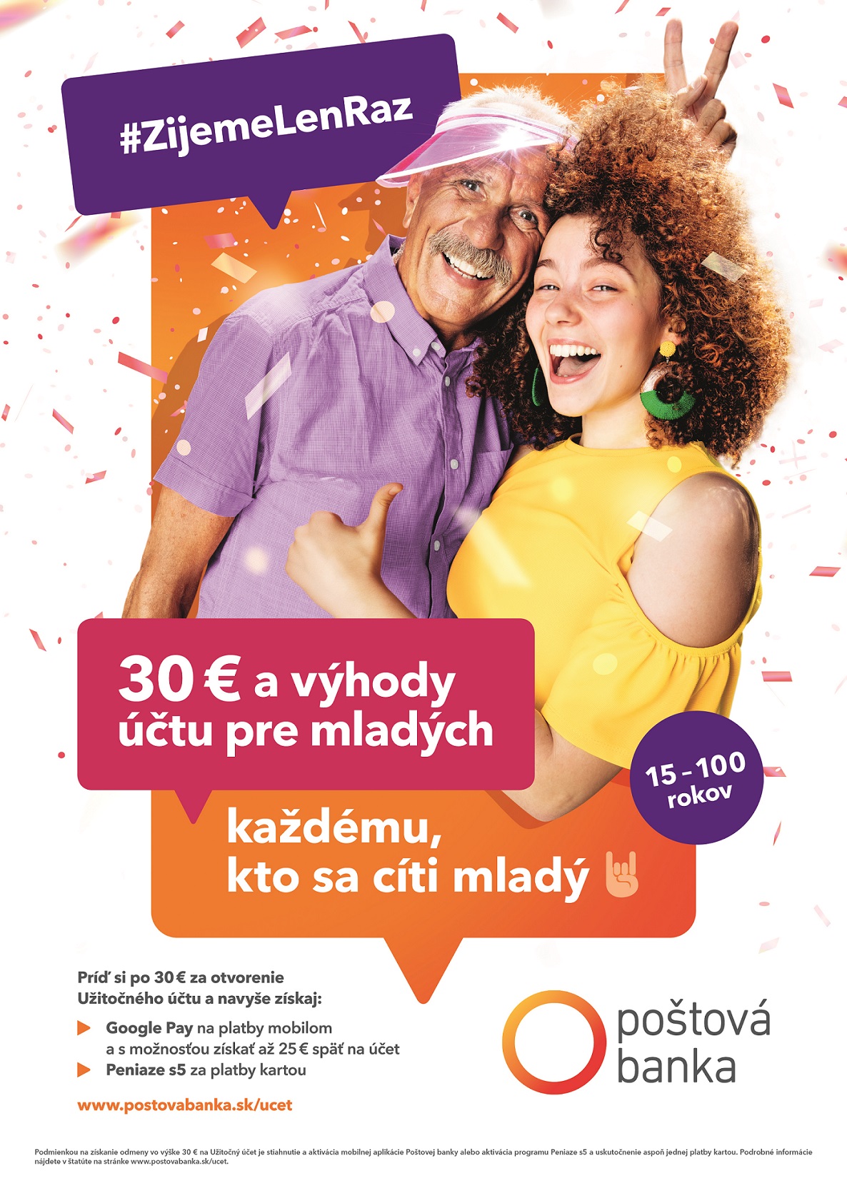 Poštová banka má novú kampaň „Žijeme len raz“ z dielne reklamnej ...