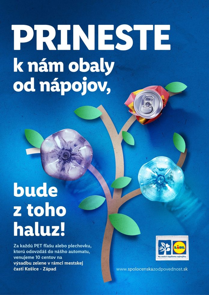 Už aj Košičania môžu v Lidli recyklovať PET fľaše a plechovky