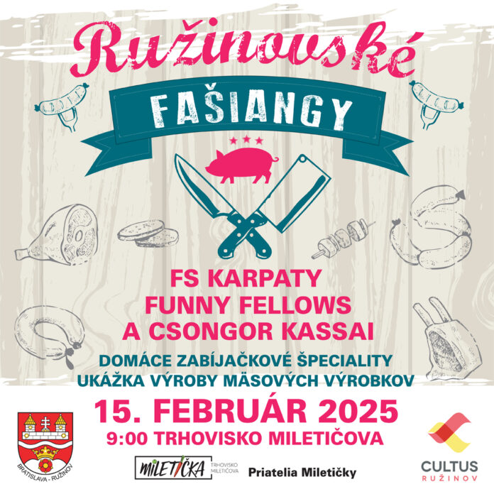 Ružinovské fašiangy 2025 Tradície, hudba a dobroty na Trhovisku Miletičova
