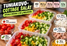 RECEPT: Tuniakový-cottage šalát: rýchla večera s viac ako 60 gramami bielkovín
